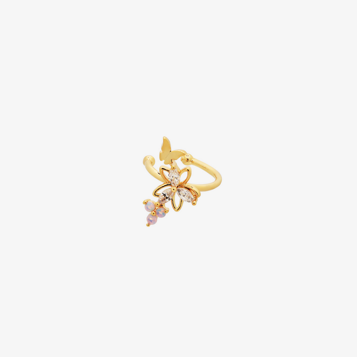 Butterfly And Cubic Flower Cuff-0