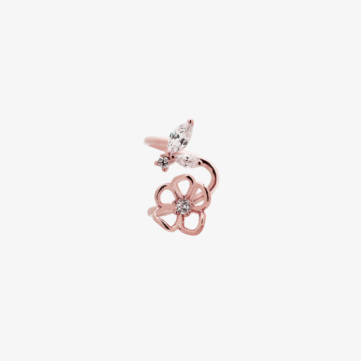 Butterfly Flower Ear Cuff-5