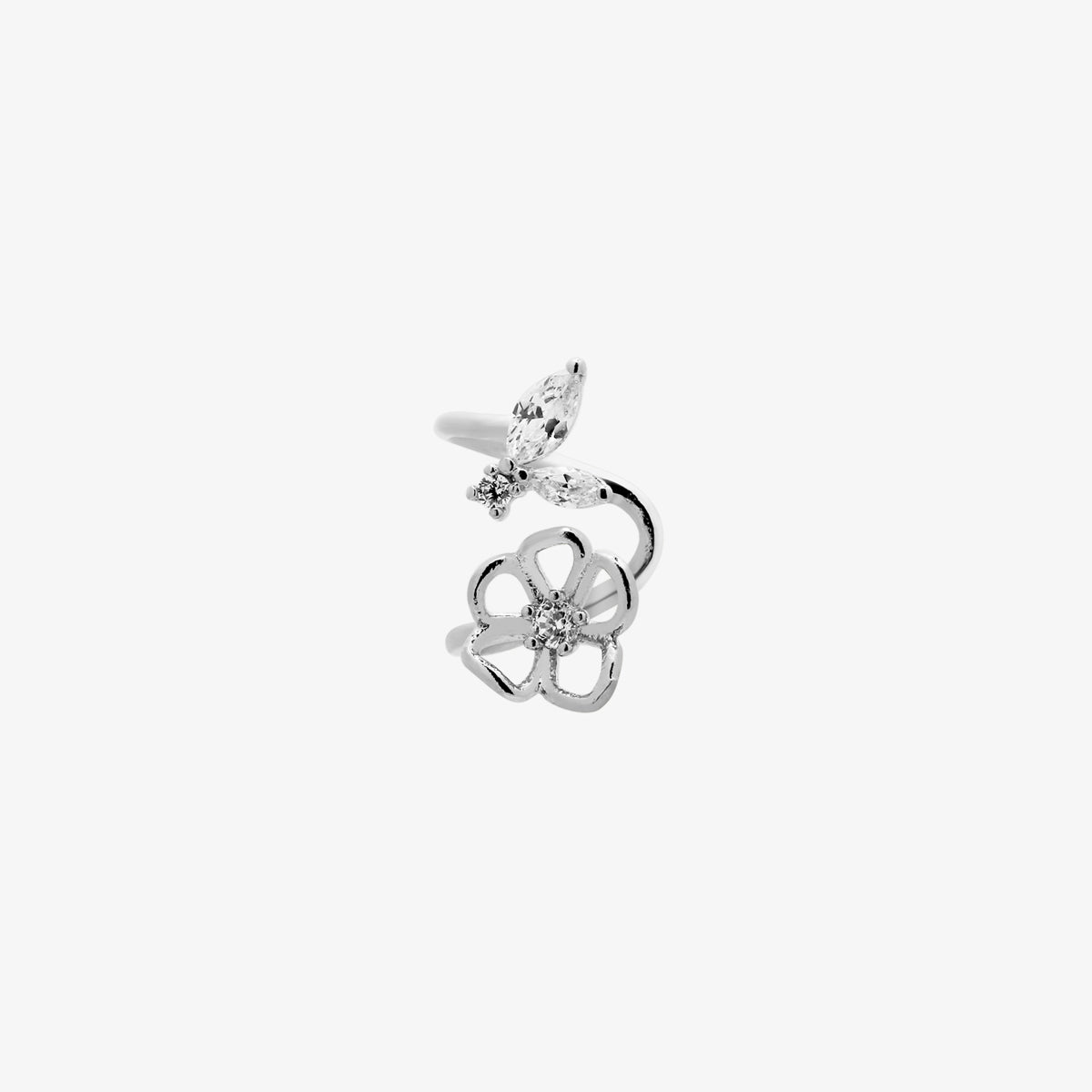 Butterfly Flower Ear Cuff-4