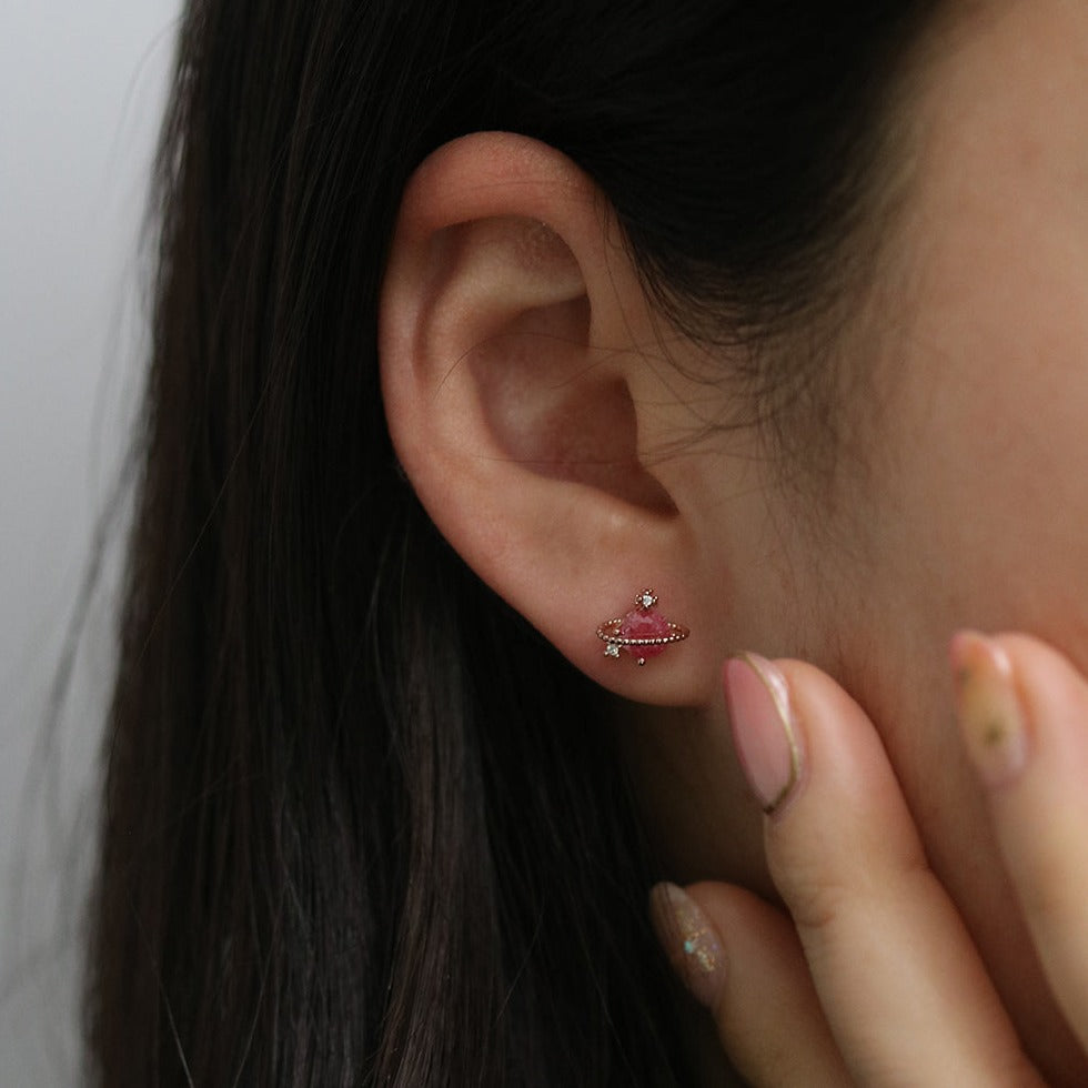 Colourful saturn earrings-4