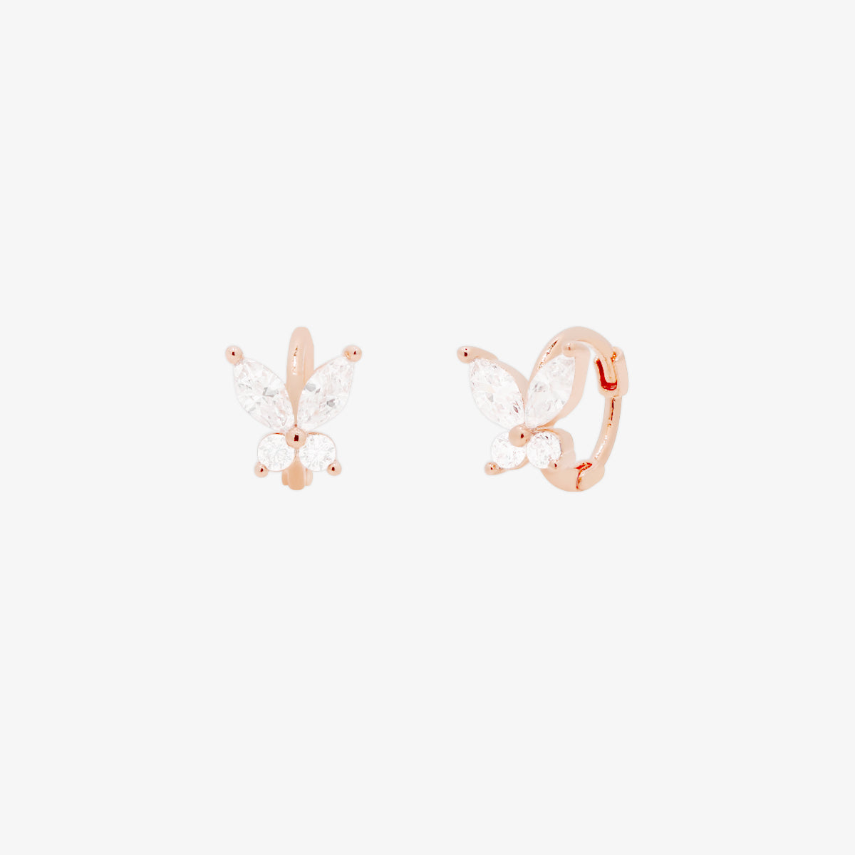 Crystal Butterfly Huggie Earring-6