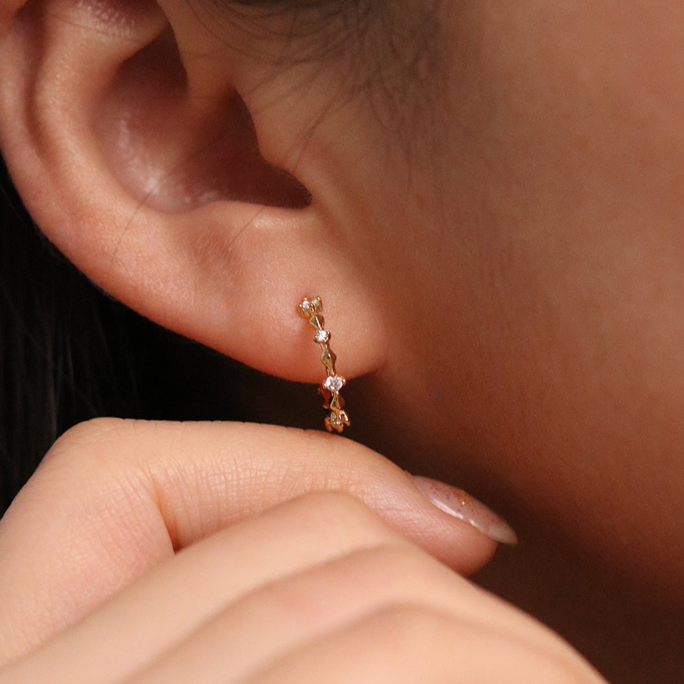 Cubic hoop earrings-1