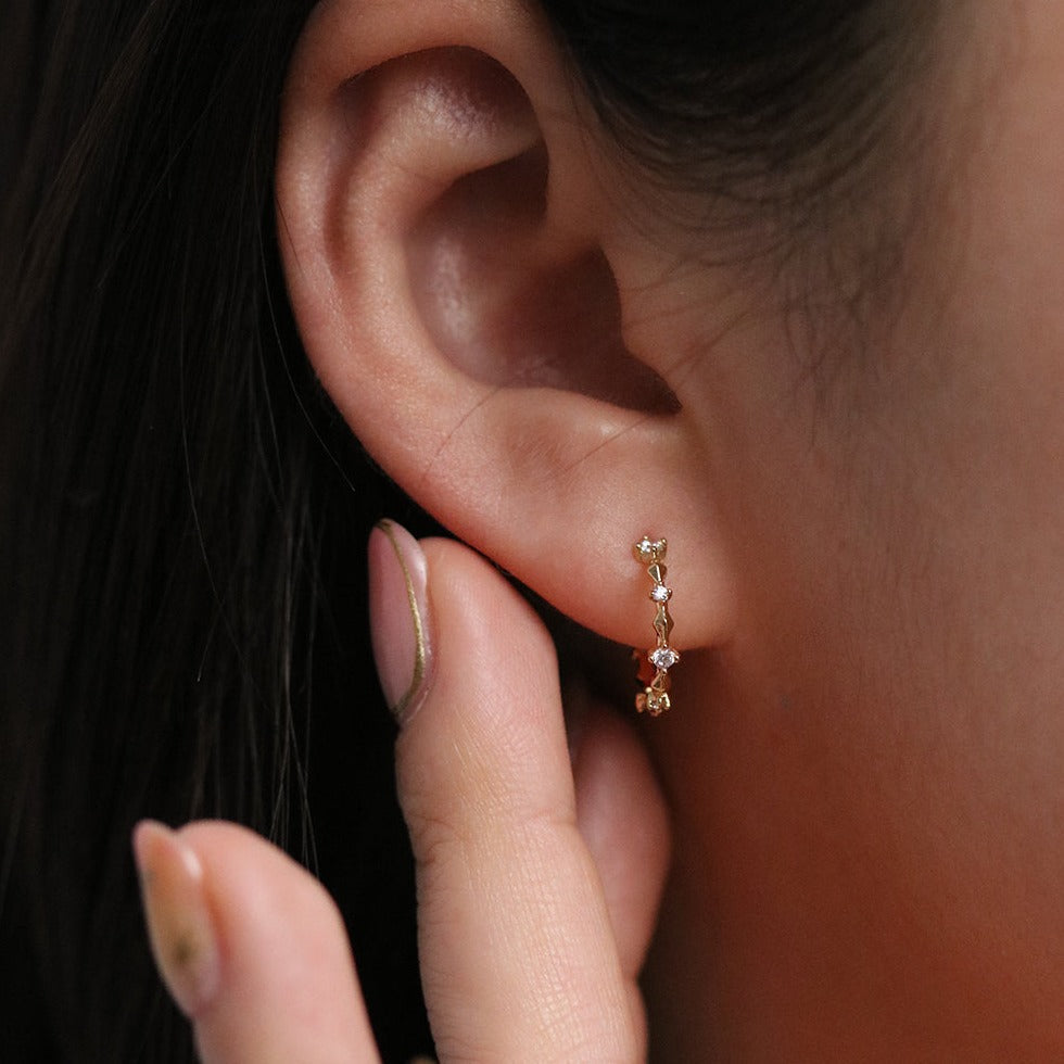 Cubic hoop earrings-2