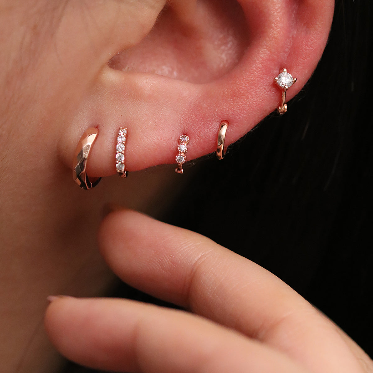 Crown huggie earring-1