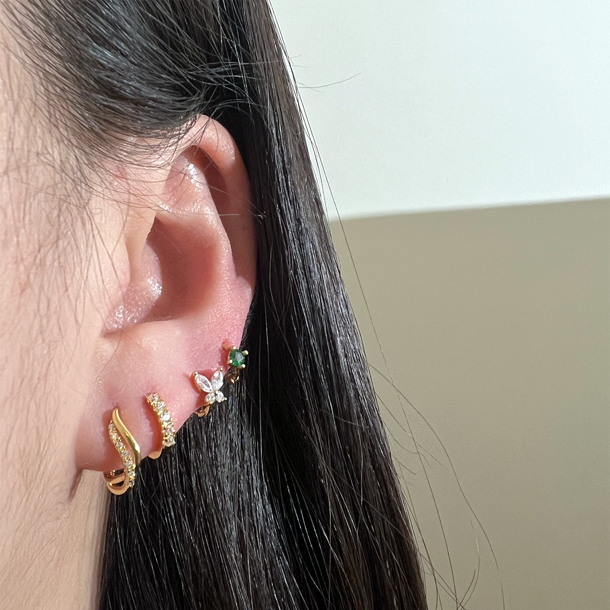 Crystal Huggie Earring-2
