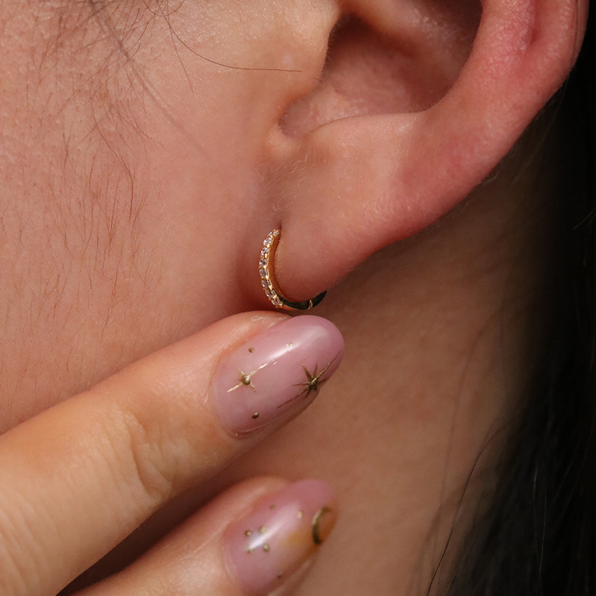 Classic Pave Huggie Earring-2