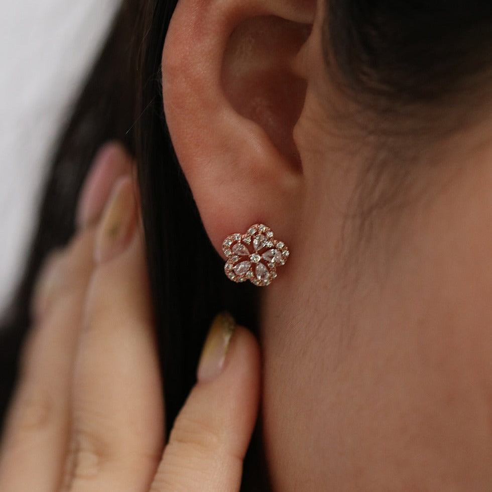 Blossom flower earrings-2