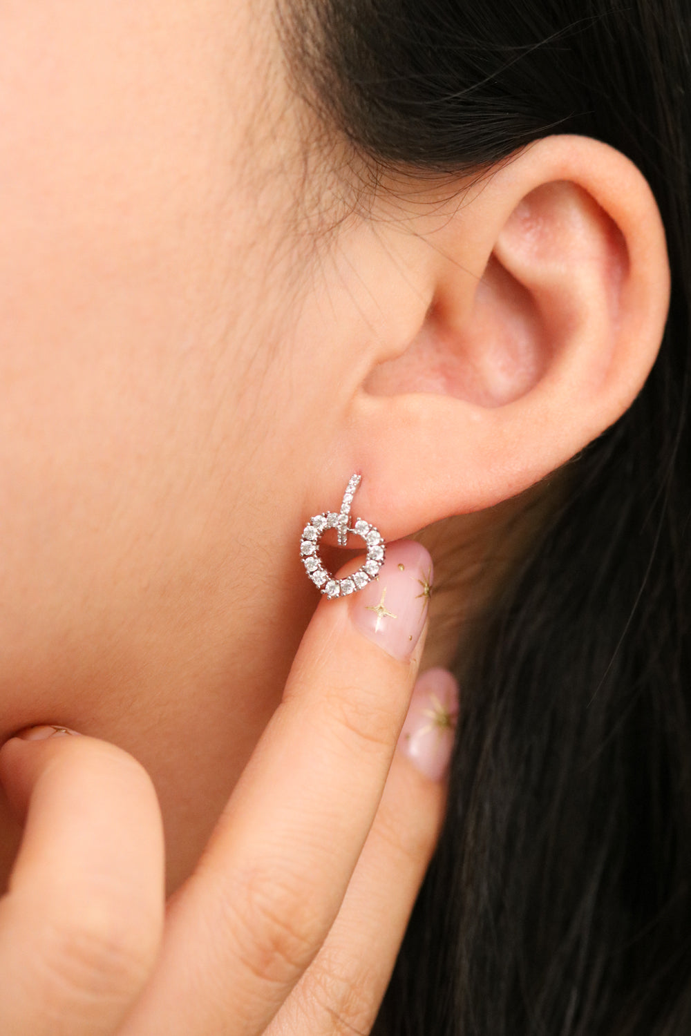 Heart Dangle Earrings-2