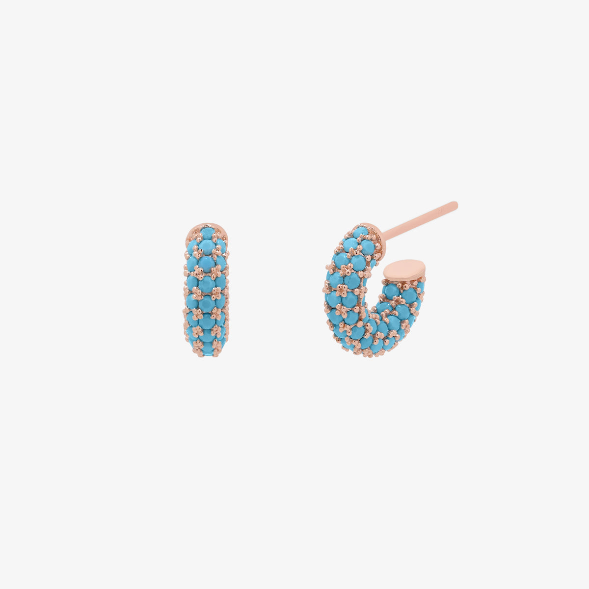 Gemstone semi-hoop earrings-0