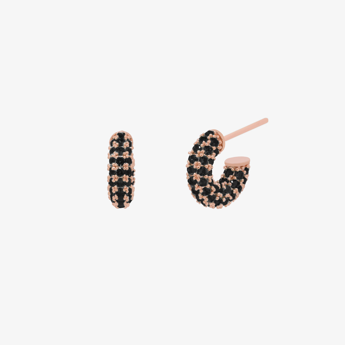 Gemstone semi-hoop earrings-9
