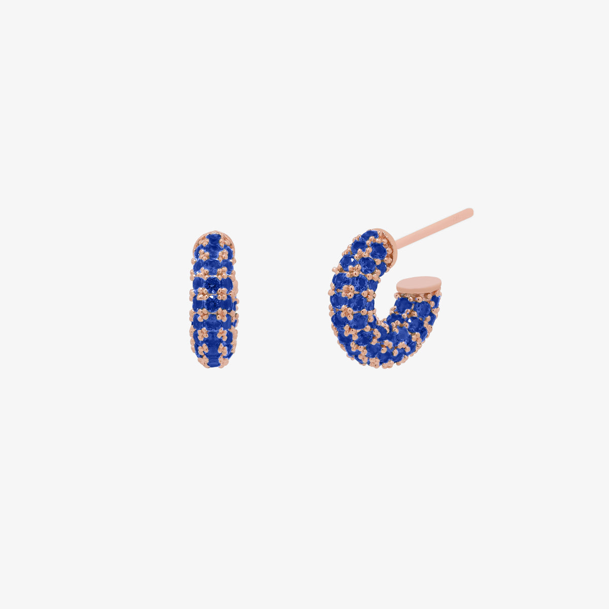 Gemstone semi-hoop earrings-7