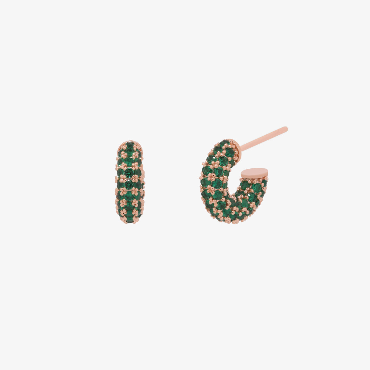 Gemstone semi-hoop earrings-6