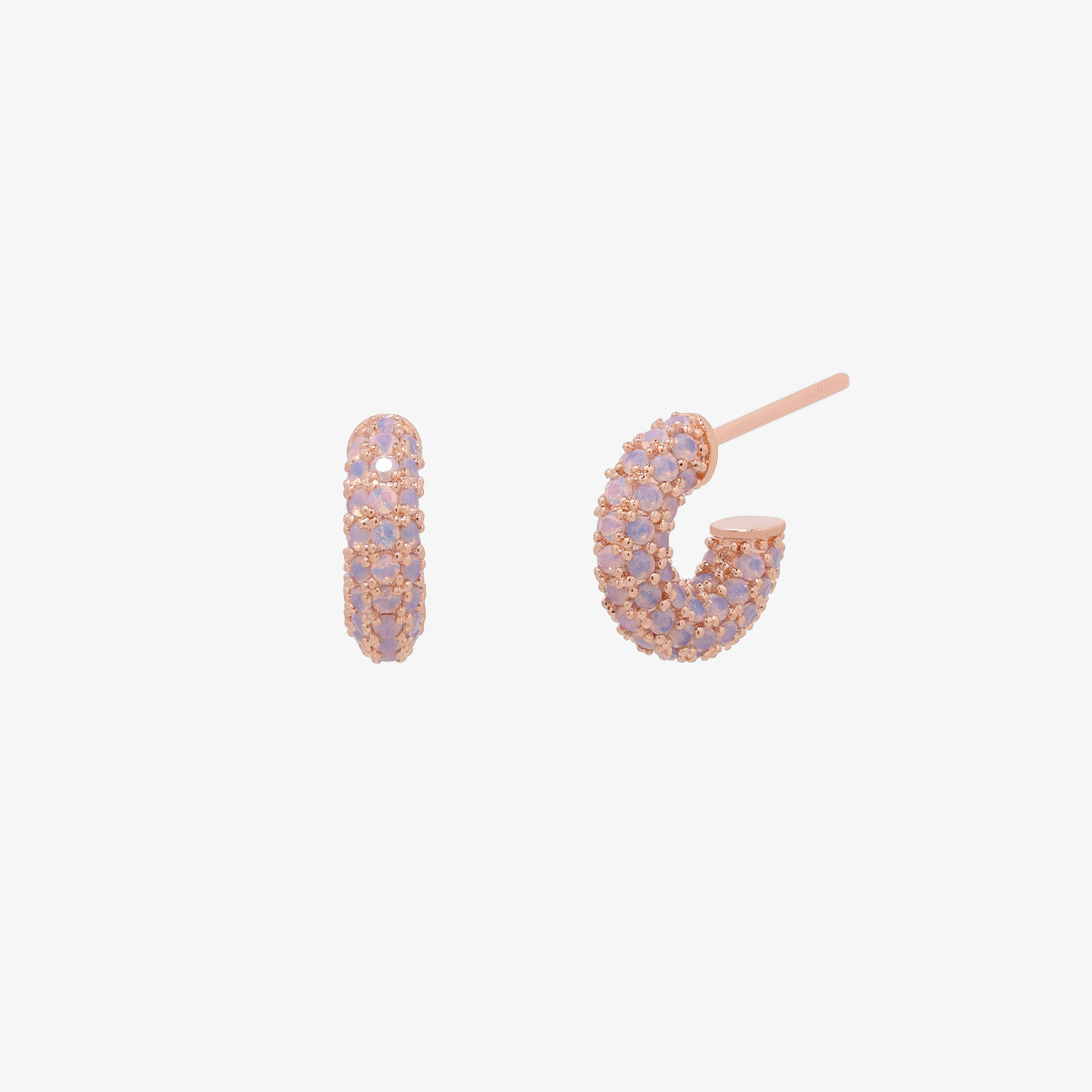Gemstone semi-hoop earrings-5