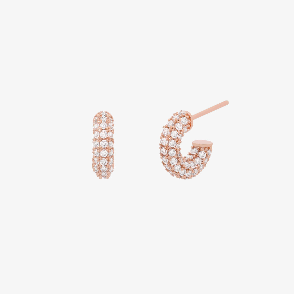 Gemstone semi-hoop earrings-8