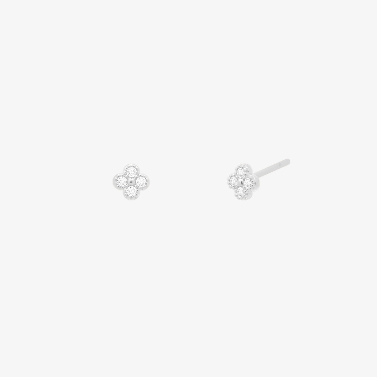 Clover Sparkle Stud Earrings-4