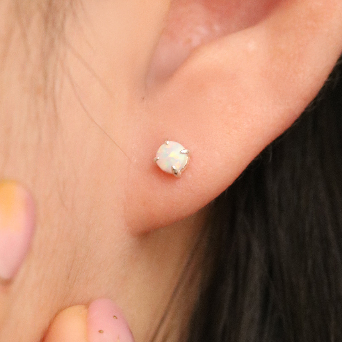 Opal stud earrings-2