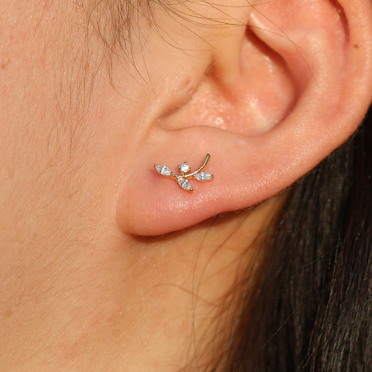 Cubic branch climber earrings-2