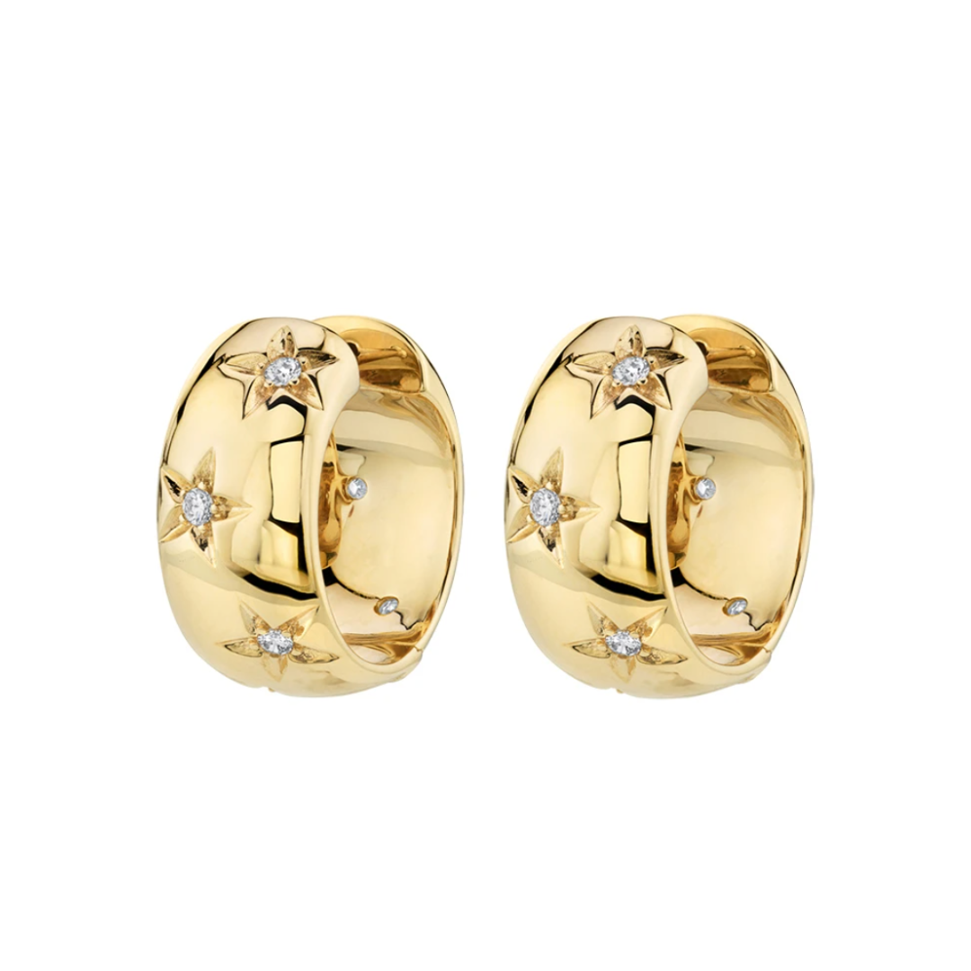 Star Huggie Earrings-2