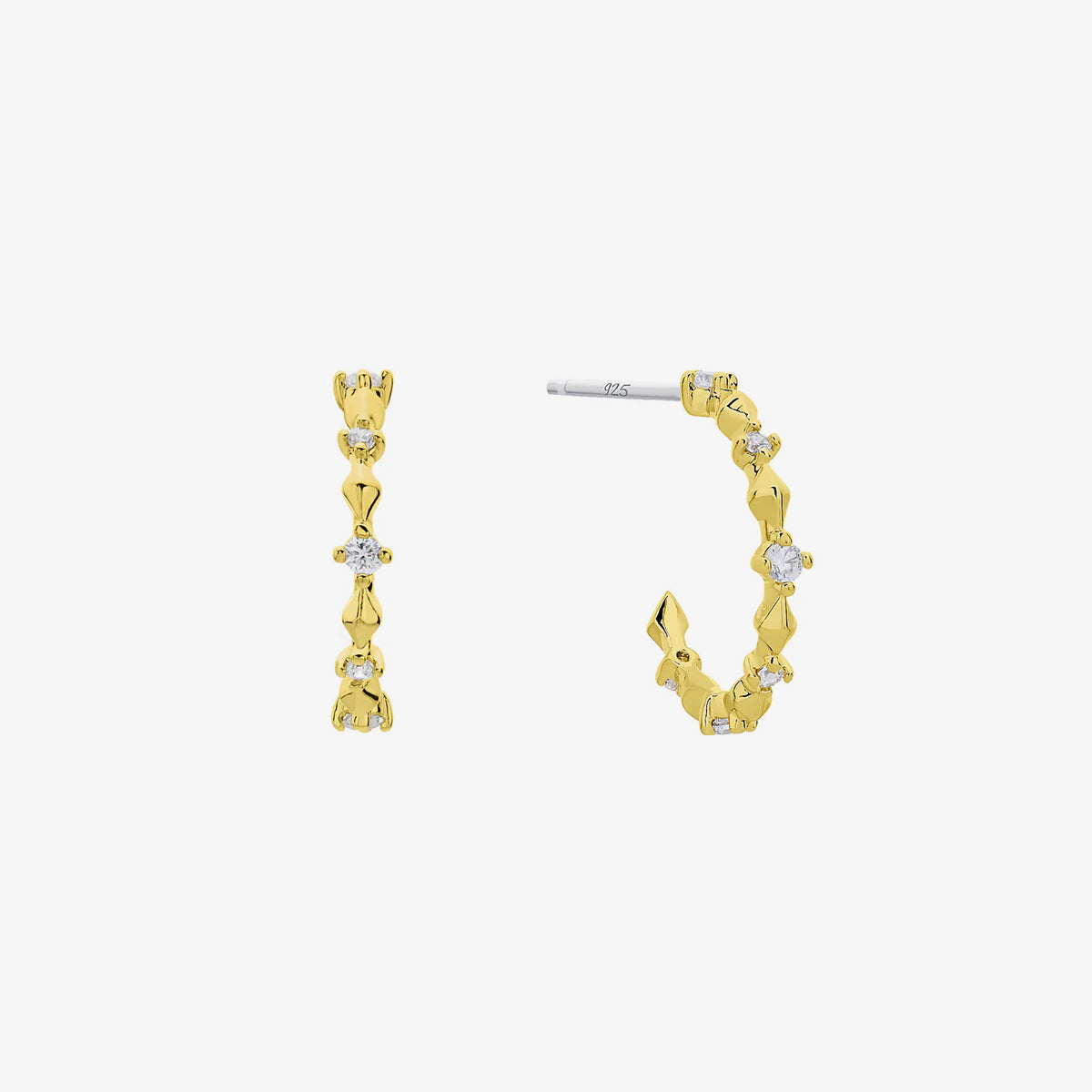 Cubic hoop earrings-0