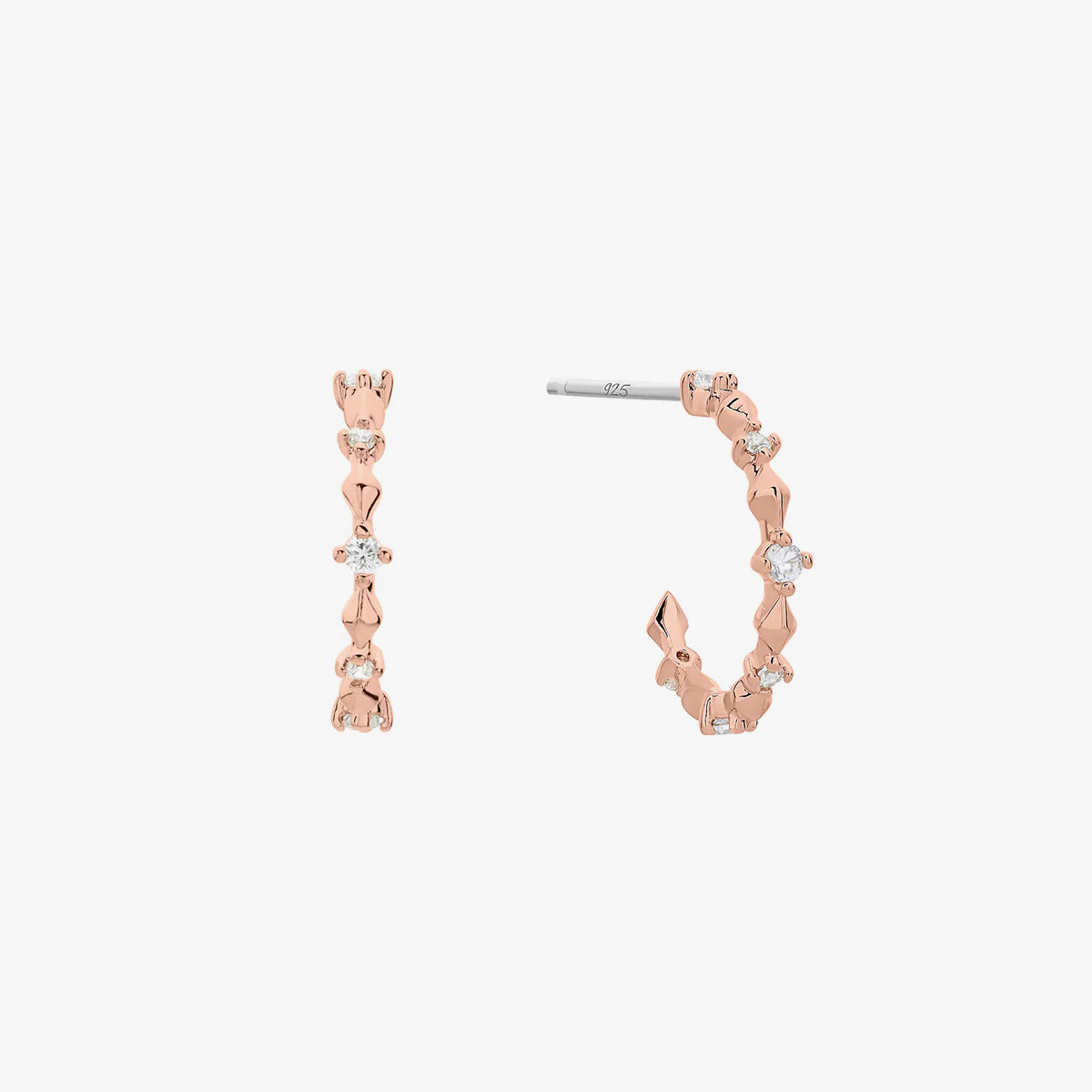 Cubic hoop earrings-6