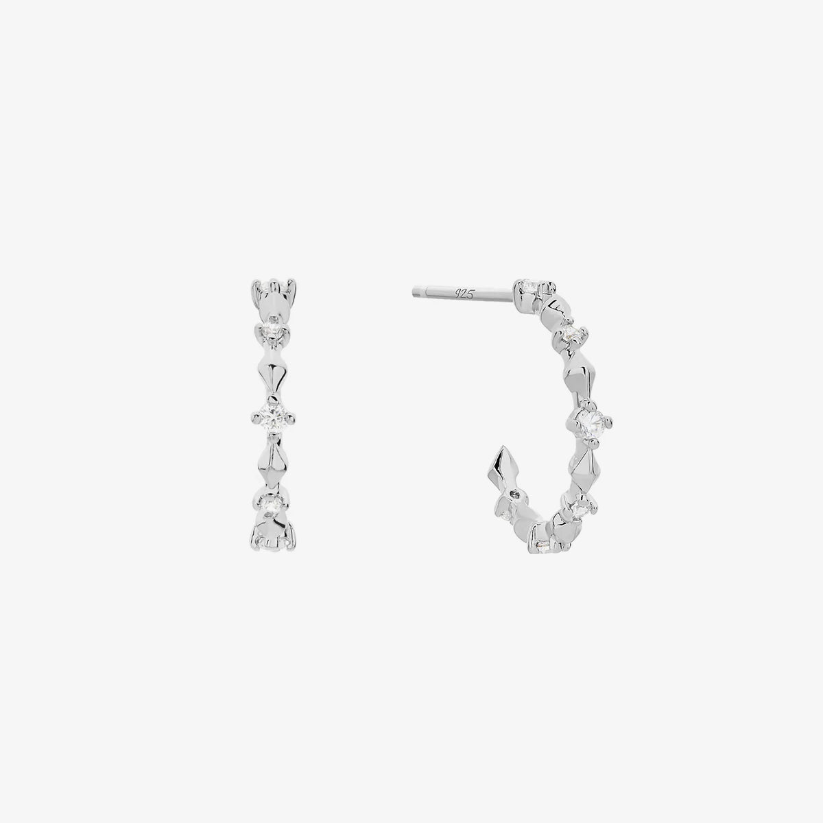 Cubic hoop earrings-5