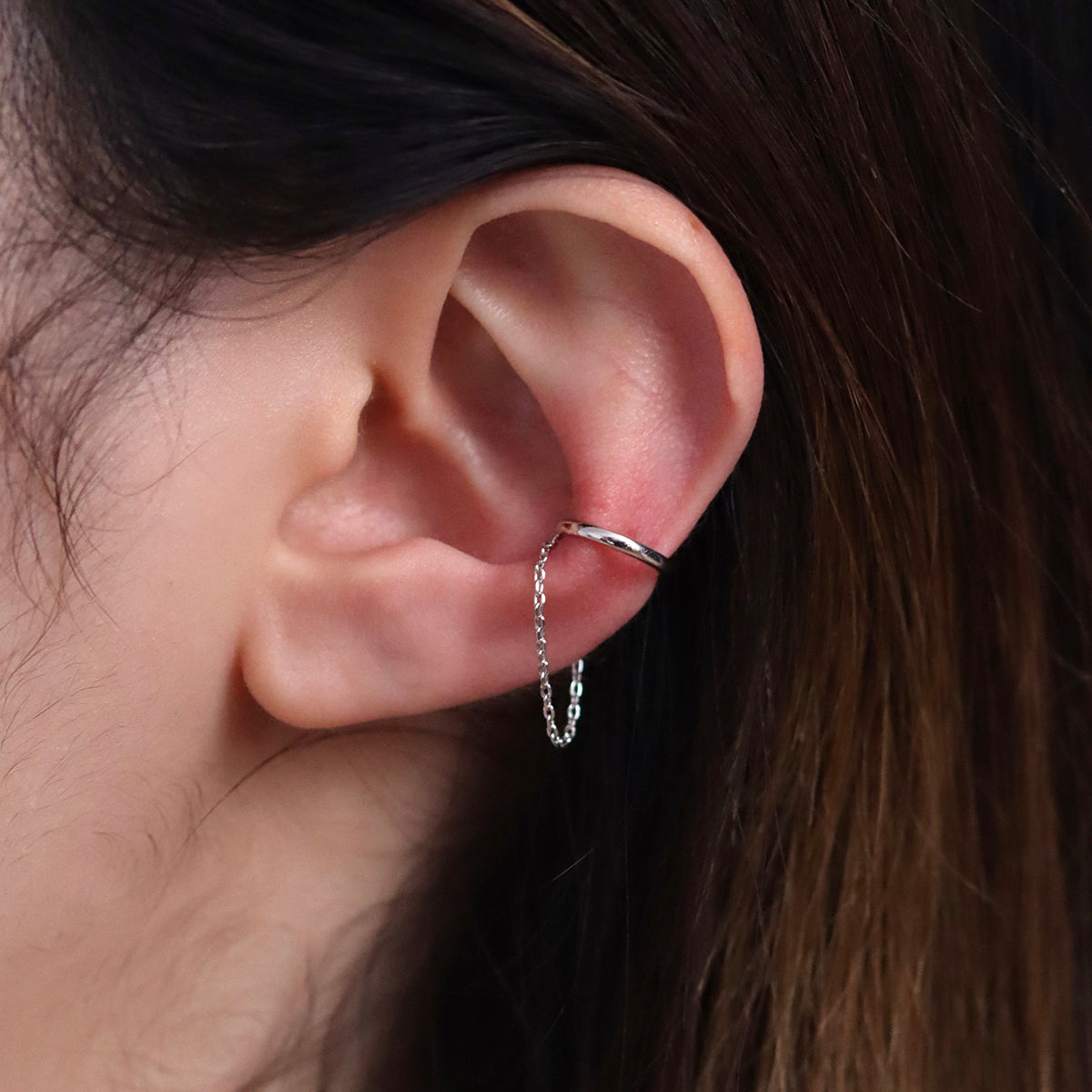 Chain Drop Ear Cuff-2