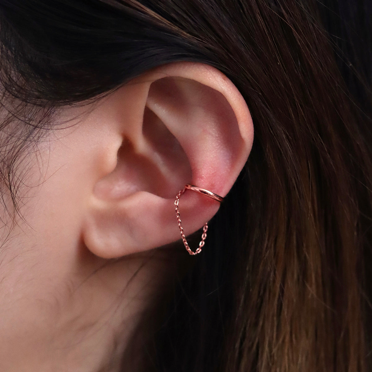 Chain Drop Ear Cuff-3