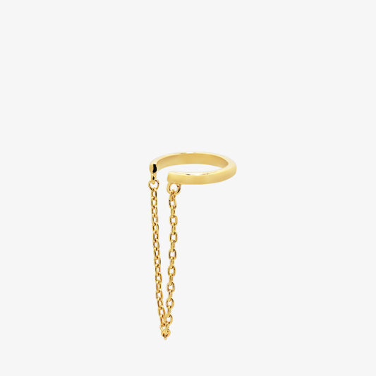 Chain Drop Ear Cuff-0
