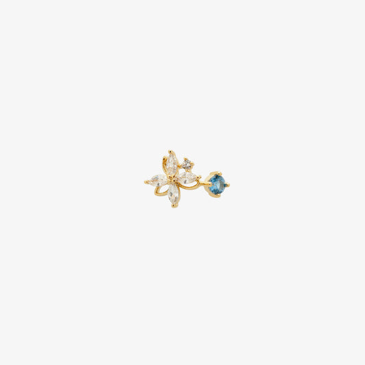 Blue Flower Ear Cuff-0
