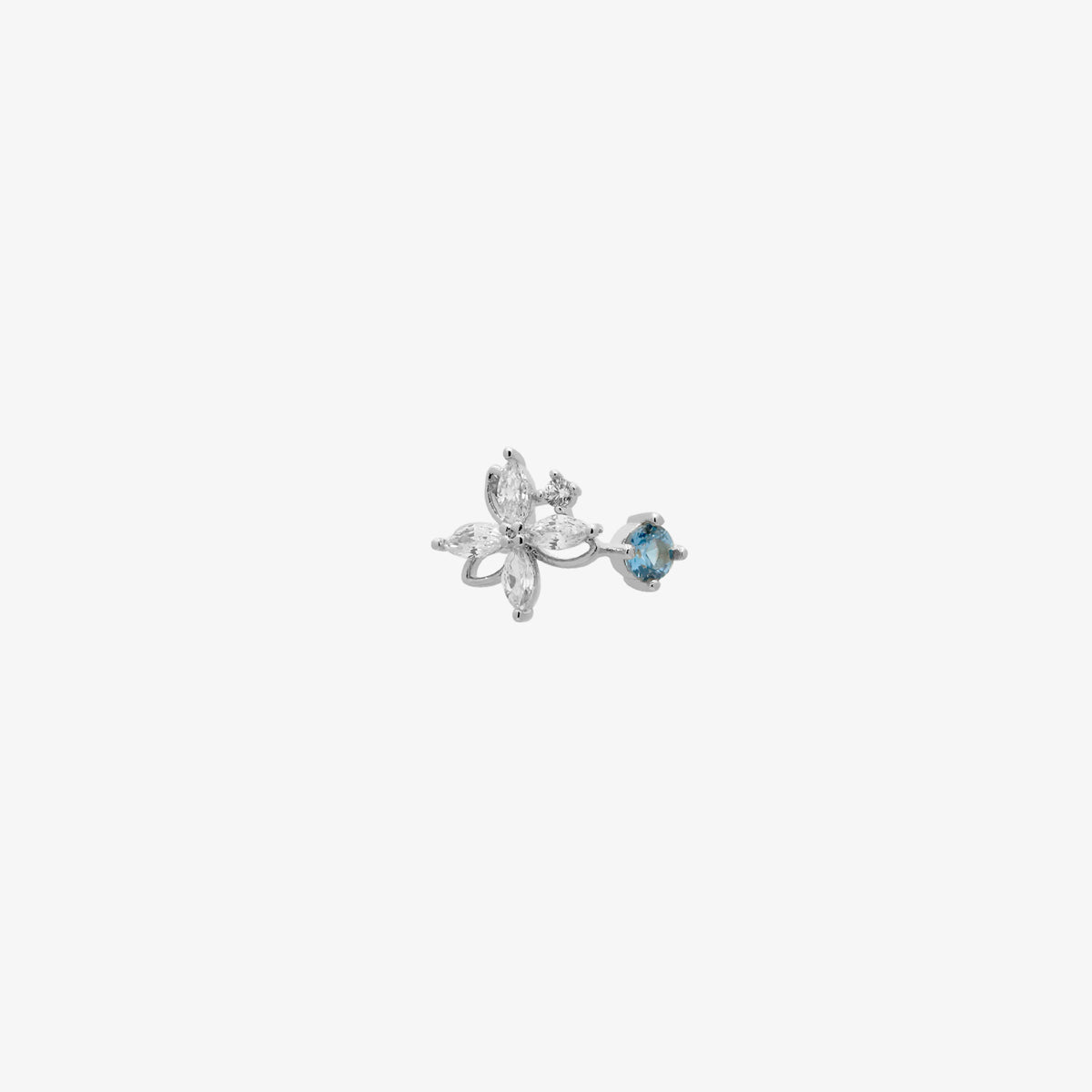 Blue Flower Ear Cuff-4