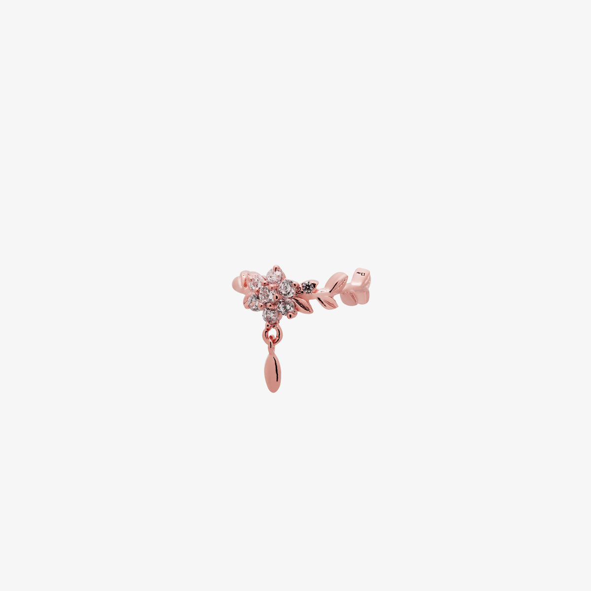 Flower Dangle Ear Cuff-5