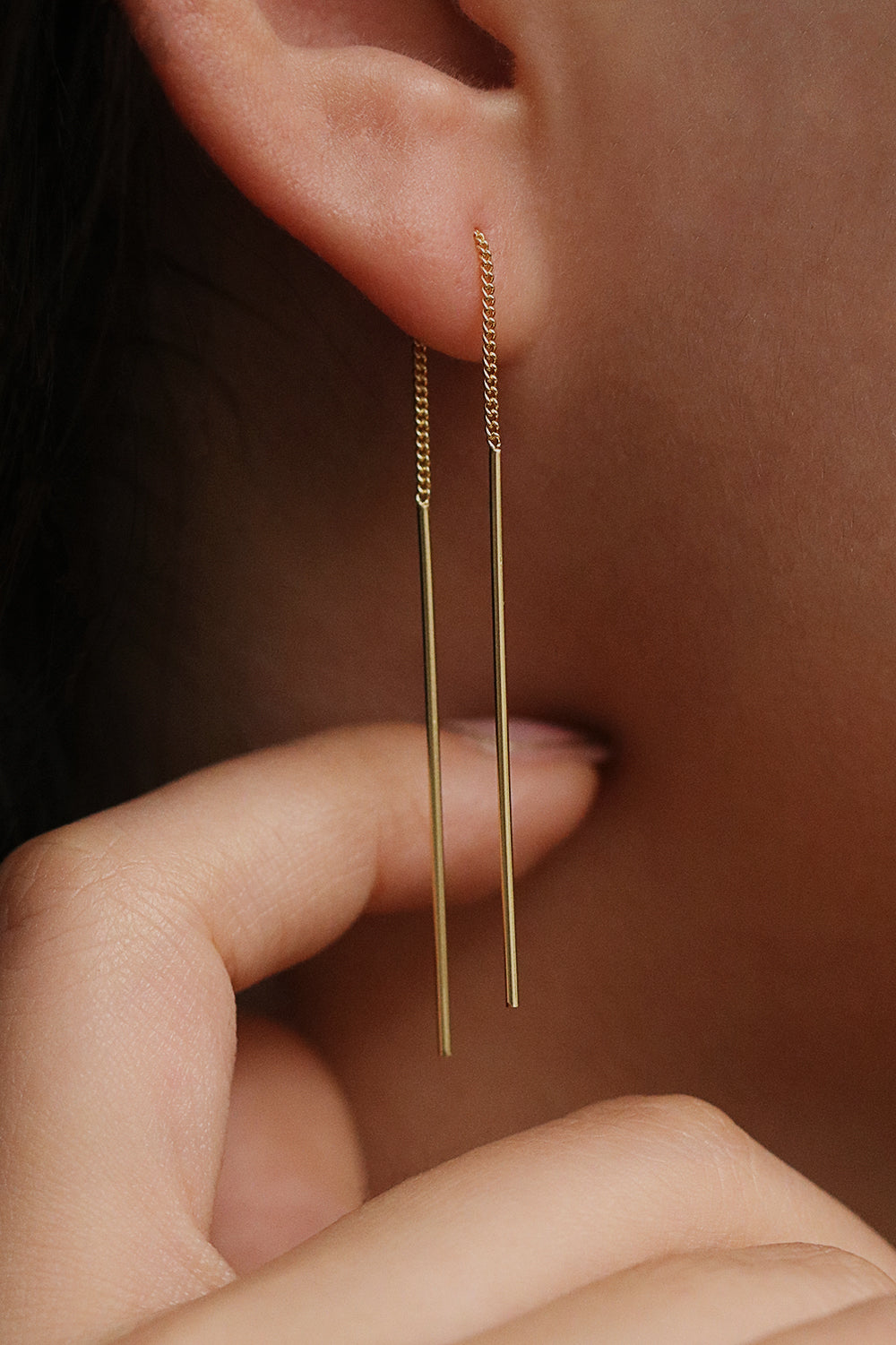 Drop stick long threader earrings-1