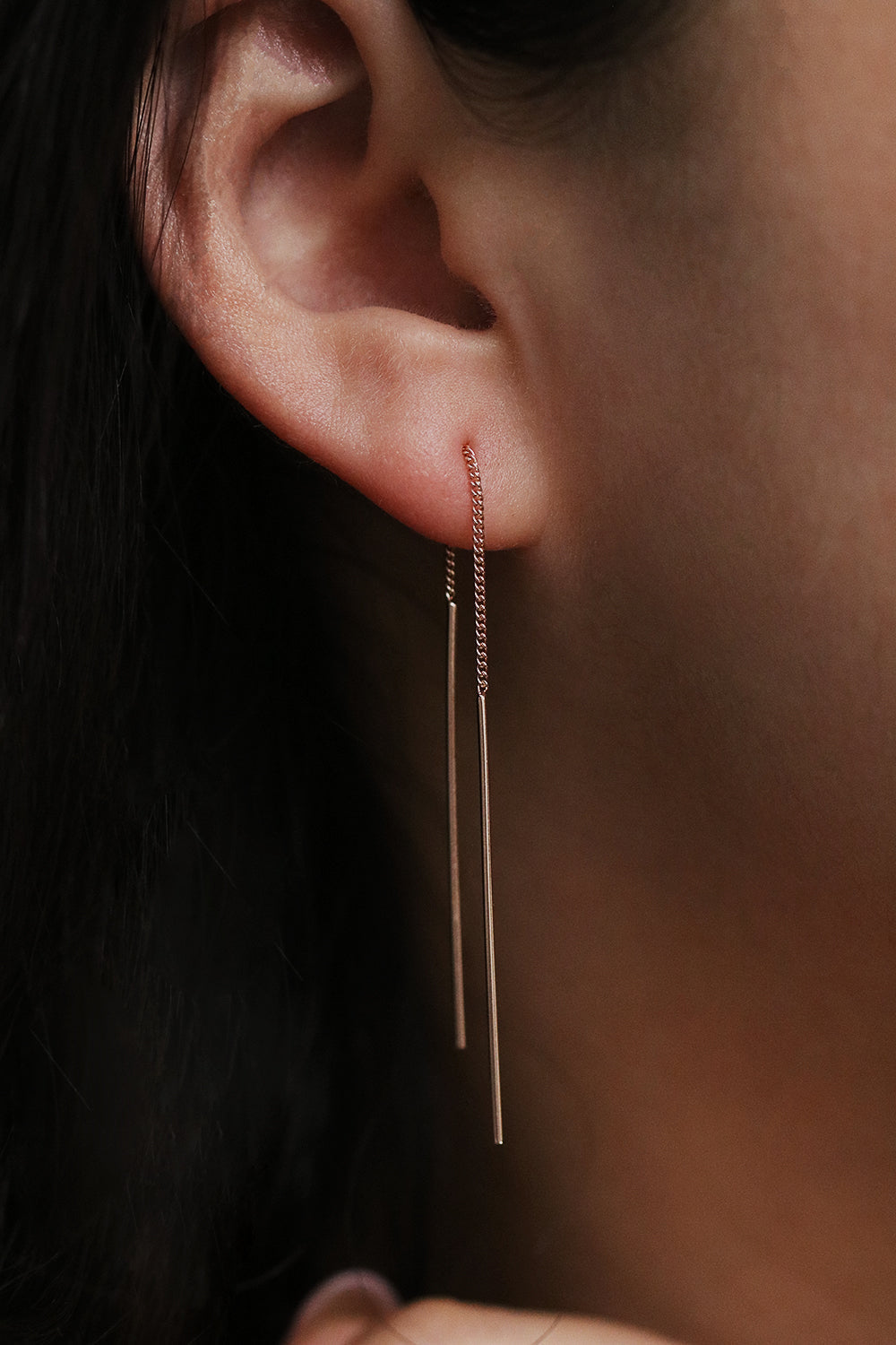 Drop stick long threader earrings-4