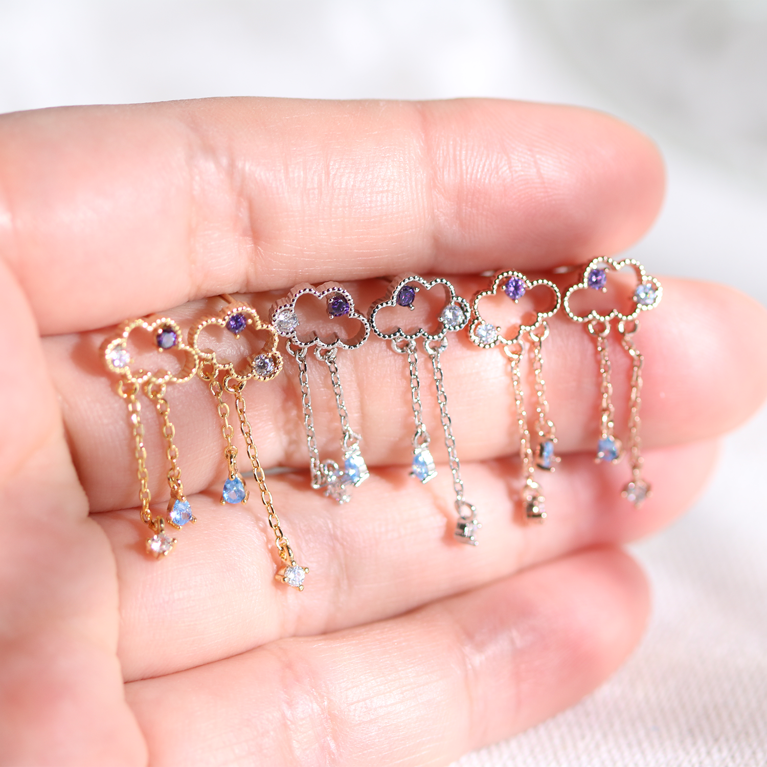Cloud drop earrings-4