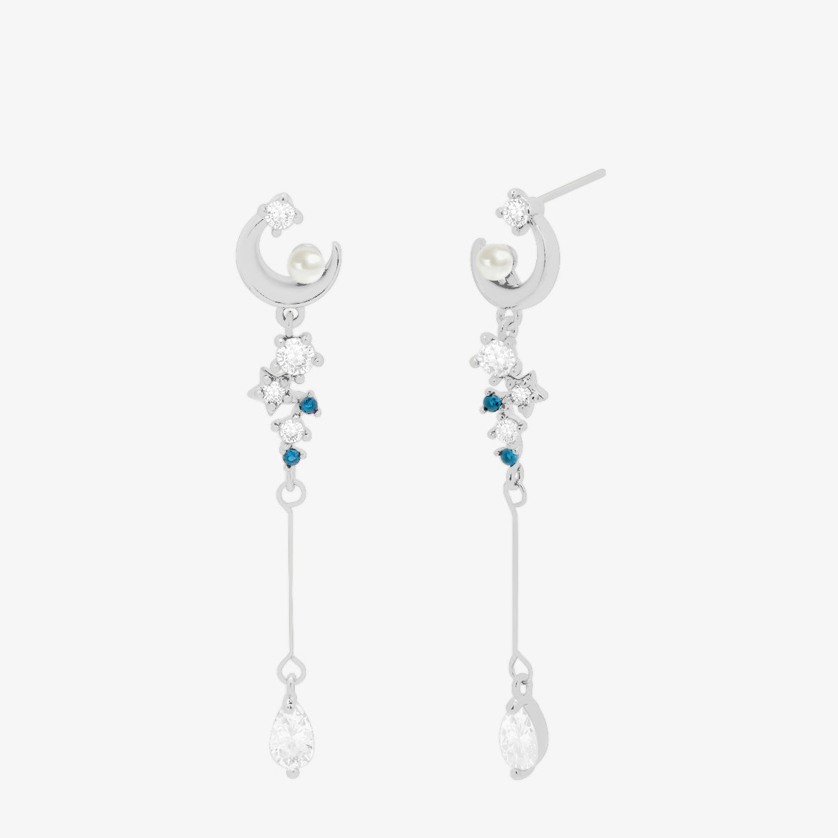Blue milkyway dangle earrings-5