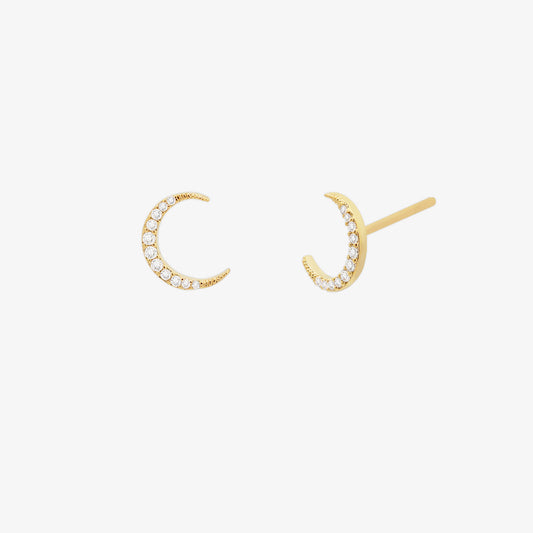 Crescent moon earrings-0