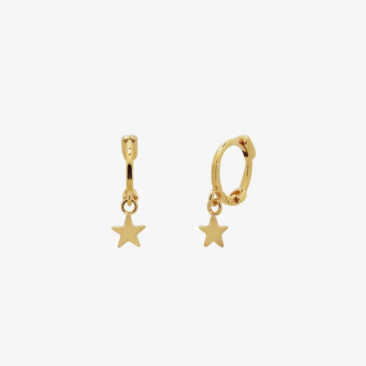 Star Charm Huggie Earring-0