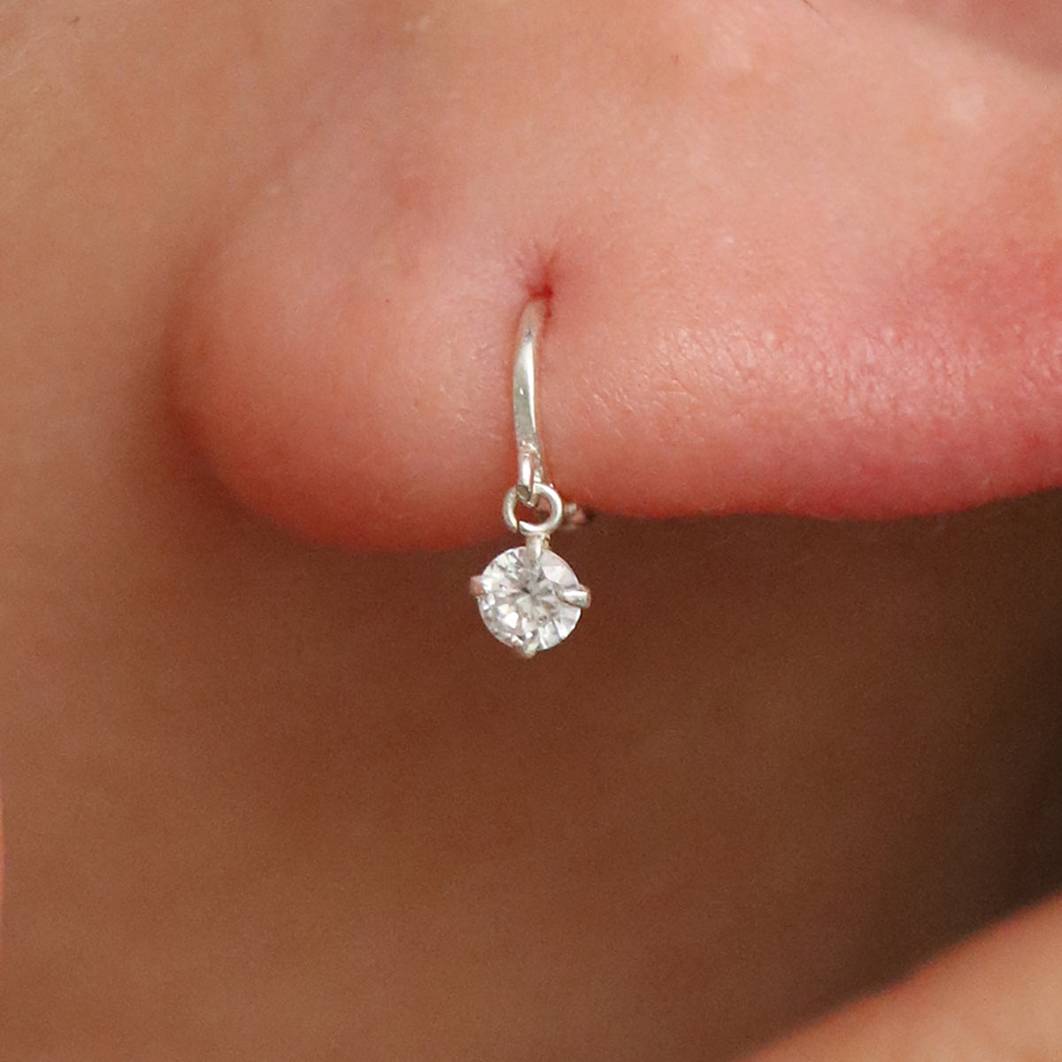 Cubic Charm Huggie Earring-3
