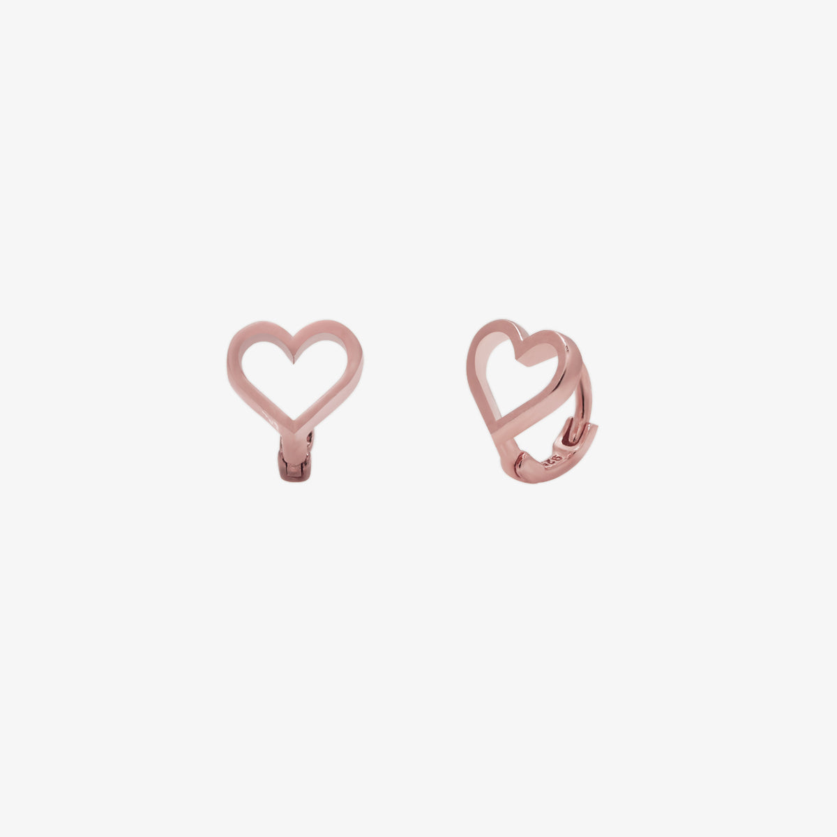 Line Heart Huggie Earring-6