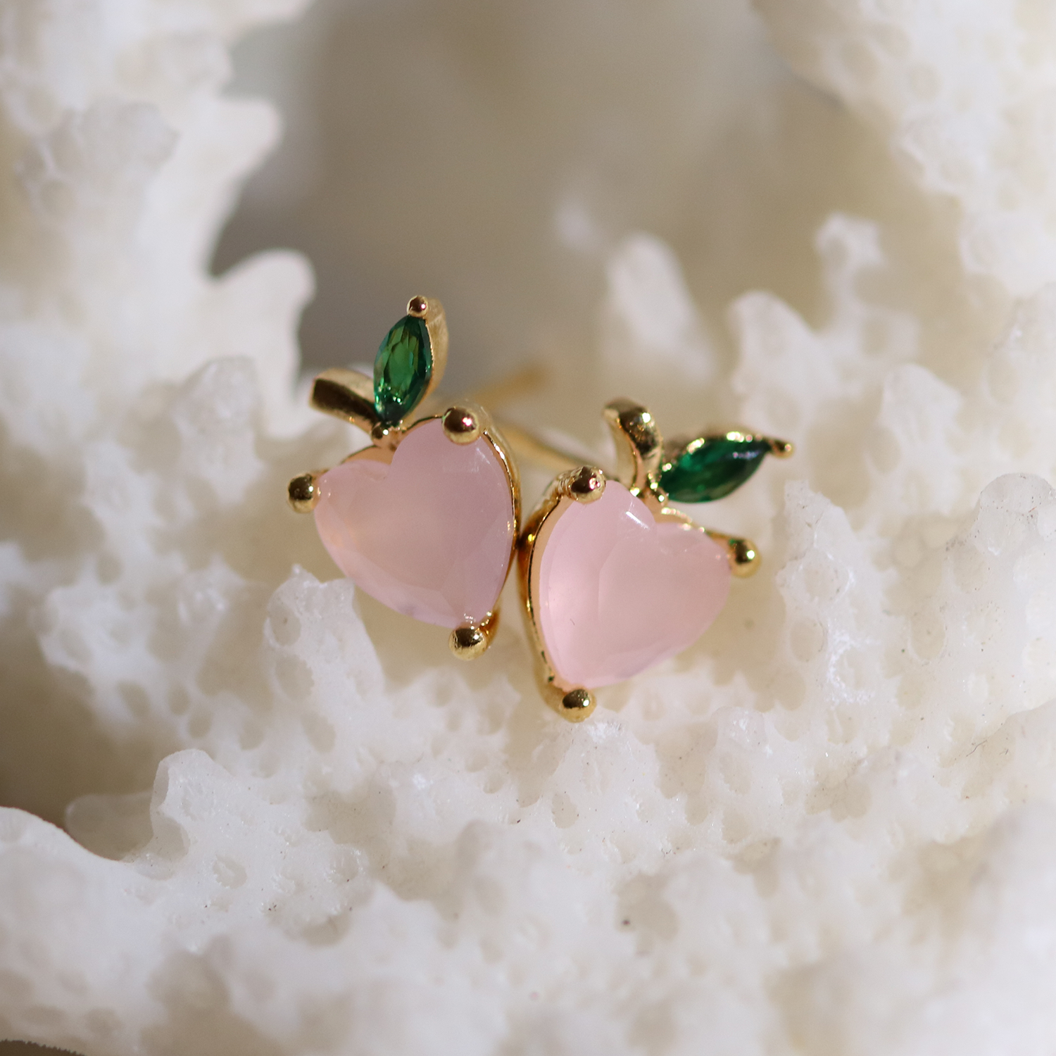 Peach earrings-1