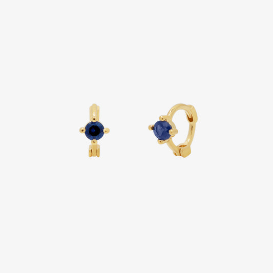 Single Lapis Lazuli Huggie Earring-0