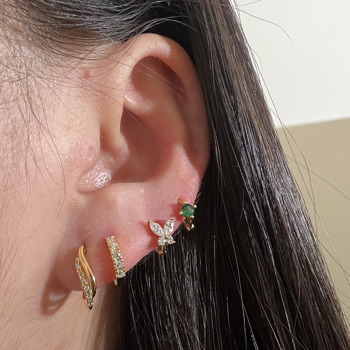 Crystal Huggie Earring-3