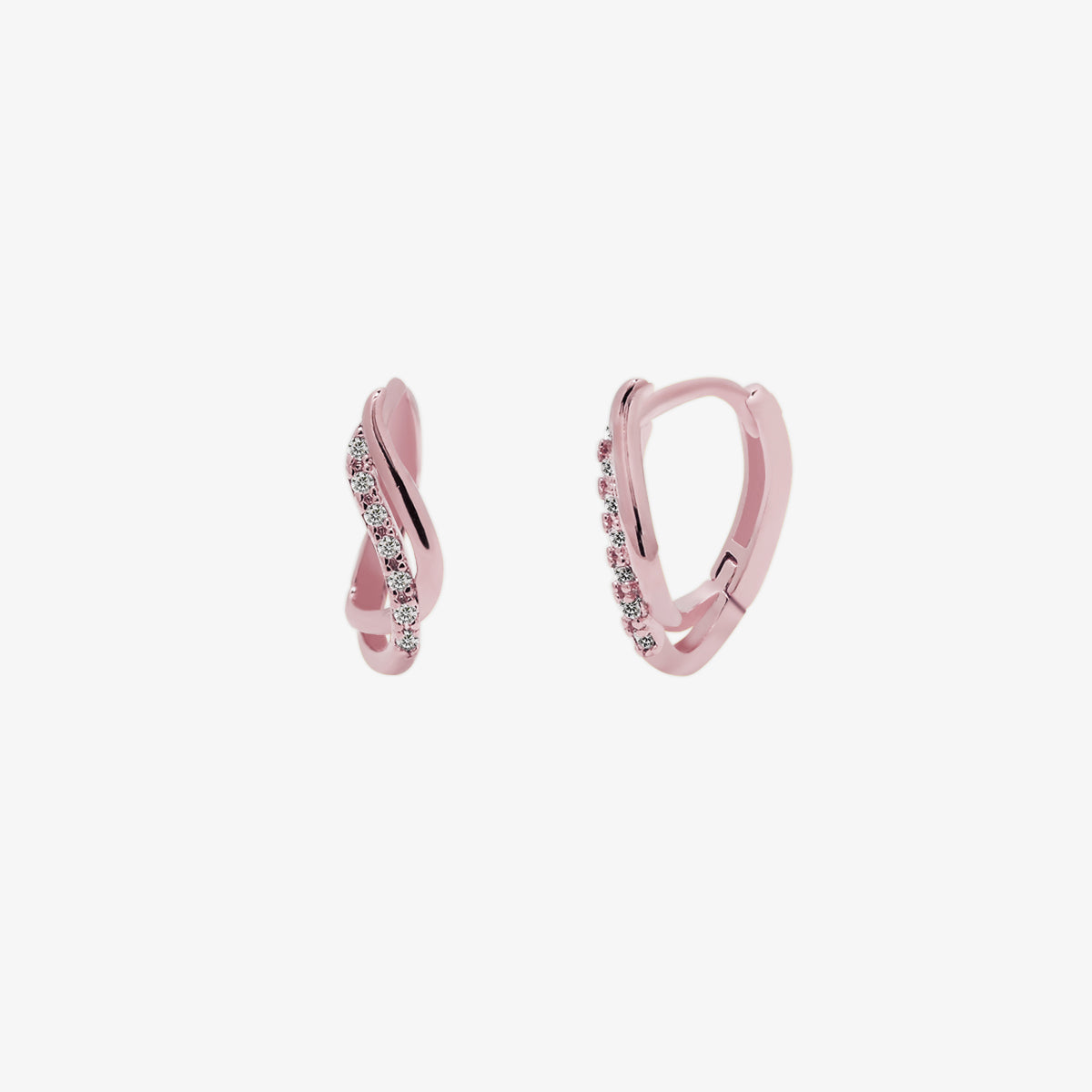 Sleek Curved Huggie Earrings-6