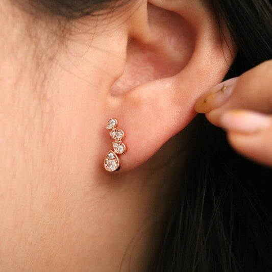 Tear Drop Wing Earrings-0