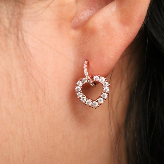 Heart Dangle Earrings-0