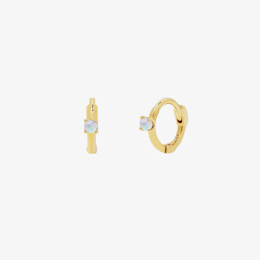 Opal Slim Huggie Earring-0