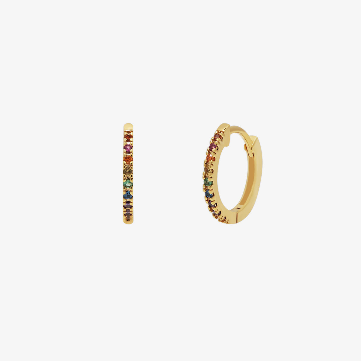Rainbow Huggie Earrings-0