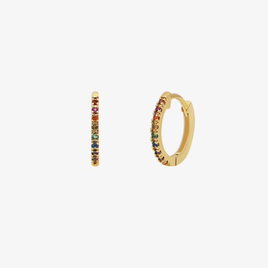 Rainbow Huggie Earrings-0