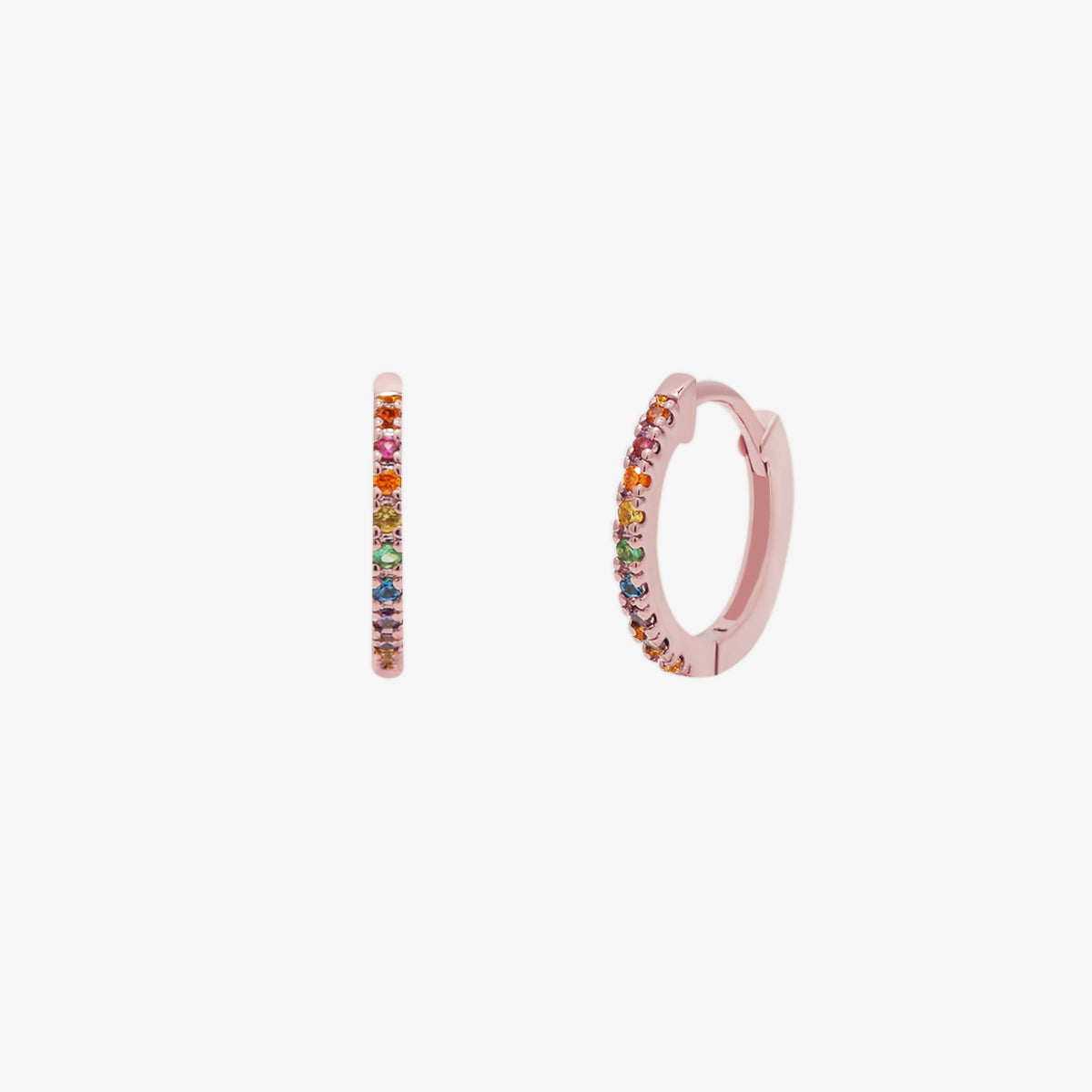 Rainbow Huggie Earrings-6