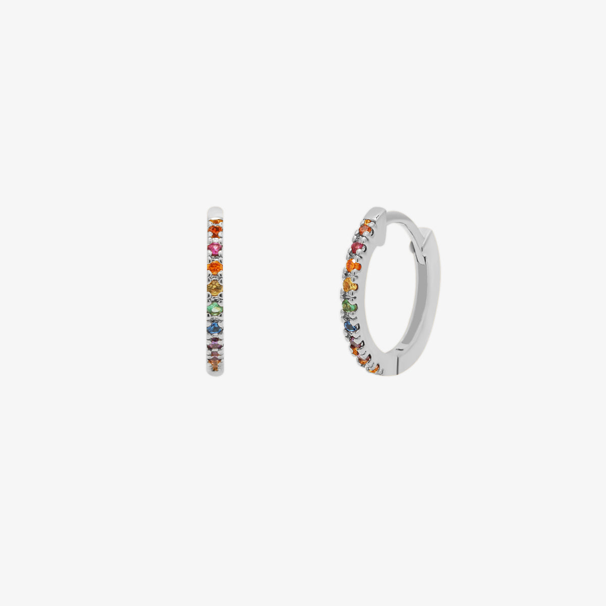 Rainbow Huggie Earrings-5